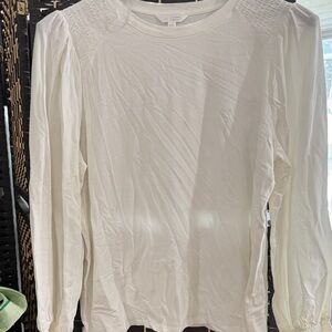 LC Lauren Conrad Cream Long Sleeve Top